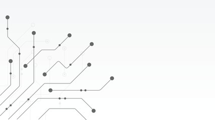 Abstract geometric Circuit connect lines and dots.Simple technology graphic background.Illustration Vector design Network technology and Connection concept.