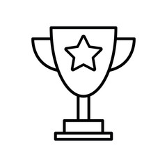 trophy icon. black trophy cup icon vector