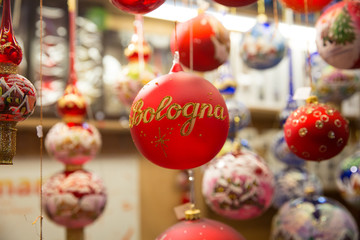  christmas balls and decorations in Bologna Italy © Max