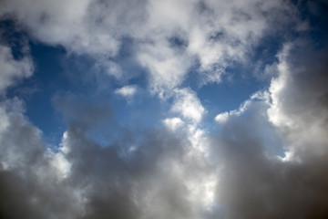 Fototapeta na wymiar stormy clouds in autumn sky