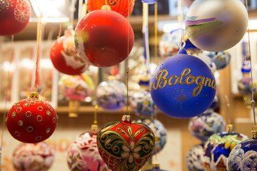 christmas balls and decorations in Bologna Italy © Max