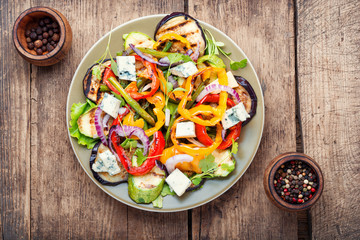 Grilled vegetables salad