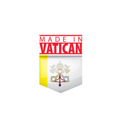 Vatican flag, vector illustration on a white background