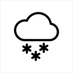 Snow icon. Symbol of Weather icon with trendy flat line style icon for web, logo, app, UI design. isolated on white background. vector illustration eps 10