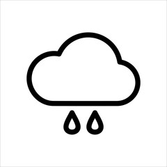 Rain icon. Symbol of Weather icon with trendy flat line style icon for web, logo, app, UI design. isolated on white background. vector illustration eps 10