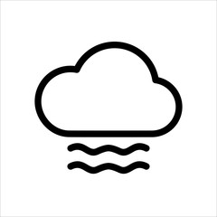 Fog icon. Symbol of Weather icon with trendy flat line style icon for web, logo, app, UI design. isolated on white background. vector illustration eps 10