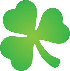 Green clover leaf isolated on white background. with three-leaved shamrocks. St. Patrick's day holiday symbol. Cloverleaf 4 Leafs Green Graphic.