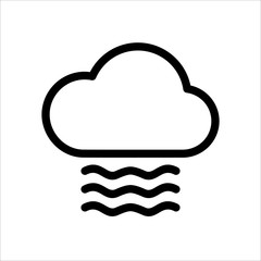 Fog icon. Symbol of Weather icon with trendy flat line style icon for web, logo, app, UI design. isolated on white background. vector illustration eps 10