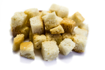 croutons isolated on white Background