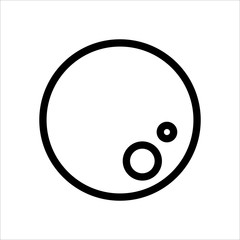 Moon icon. Symbol of Weather icon with trendy flat line style icon for web, logo, app, UI design. isolated on white background. vector illustration eps 10