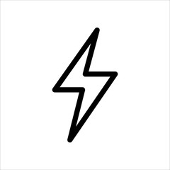 thunder icon. Symbol of Weather icon with trendy flat line style icon for web, logo, app, UI design. isolated on white background. vector illustration eps 10