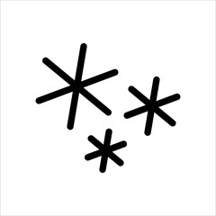 Snow flake icon. Symbol of Weather icon with trendy flat line style icon for web, logo, app, UI design. isolated on white background. vector illustration eps 10