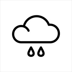 Rain icon. Symbol of Weather icon with trendy flat line style icon for web, logo, app, UI design. isolated on white background. vector illustration eps 10