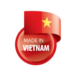 Vietnam flag, vector illustration on a white background