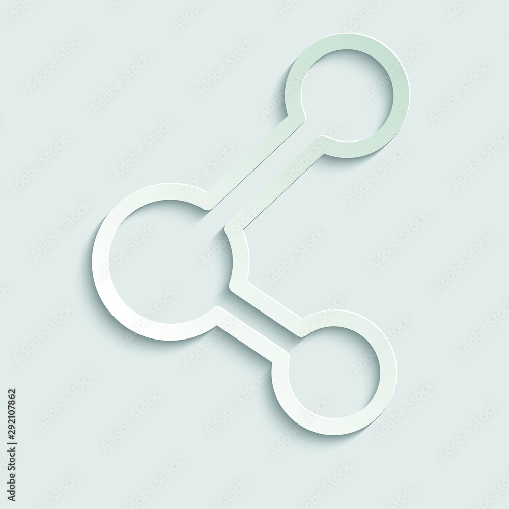 Poster share icon . connection icon. vector icon for apps and websites. paper icon with shadow