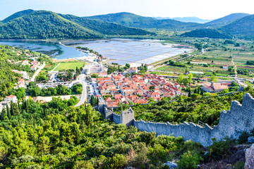 The saltworks Ston, Croatia.