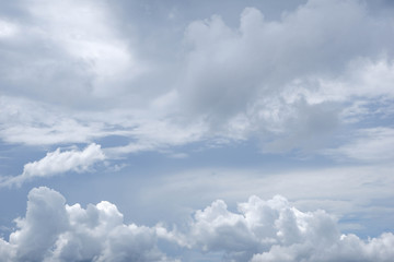 The blue sky and clouds together