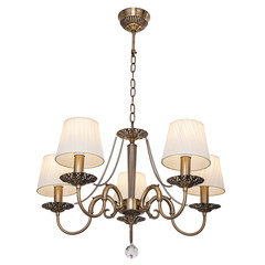 Chandelier in vintage style isolated on white background