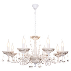Chandelier in vintage style isolated on white background