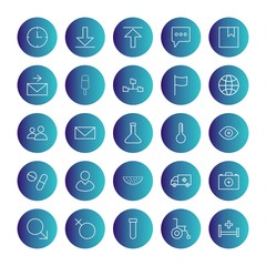 creative universal icon set of 25
