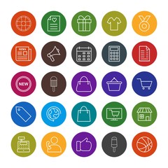 creative universal icon set of 25