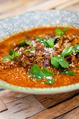 Thai beef with coconut milk