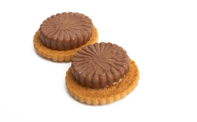 cookies with chocolate isolated