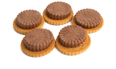 cookies with chocolate isolated