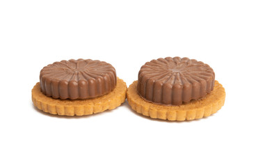 cookies with chocolate isolated