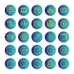 25 decent icon sheet of universal