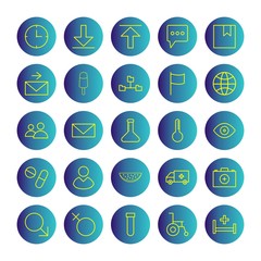 creative universal icon set of 25