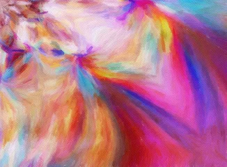 Photo sur Plexiglas Mélange de couleurs Abstract painting in oil background, splashes of paint on canvas, template for create design textile and fabric prints, flyers, invitations and banners backdrops, colorful fantasy wallpaper pattern