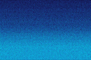 Abstract blue gradient background textured with circles and cells.  Glitch texture .