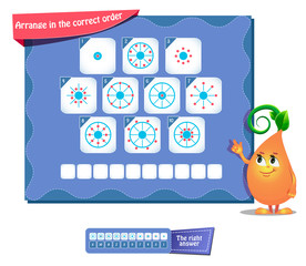 Arrange in the correct order