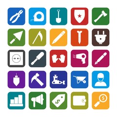 creative universal icon set of 25
