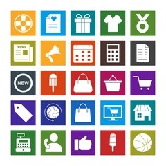 creative universal icon set of 25