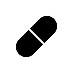 Pill icon in trendy flat style isolated on background