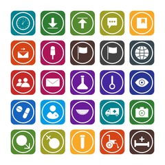 creative universal icon set of 25