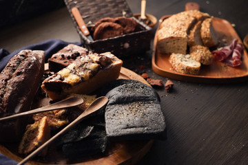 bacon bread cookies brownie pastry bakery. baked food