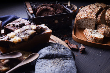 bread brownie cookies pastry bakery. baked food