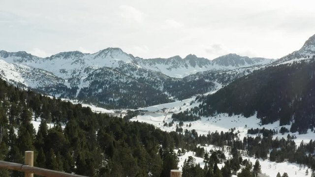 Flying a drone through a map in Andorra ski resort