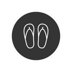Flip flops vector icon in modern style for web site and mobile app