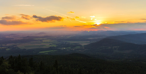 Obraz premium sunset Ještěd