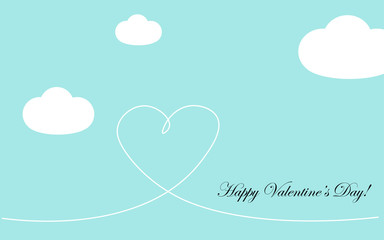 Valentine's day card with heart design, vector illustration