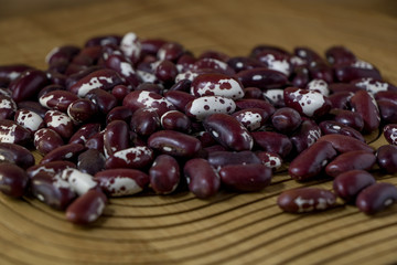 Pile of beans isolated on white background