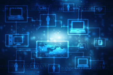 2d illustration Business Network 