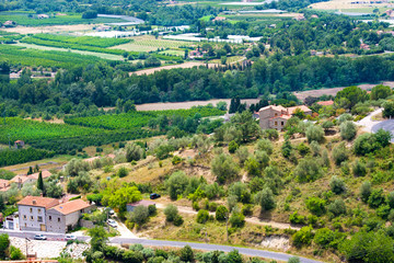 Fototapeta na wymiar Views of Languedoc-Roussillon from village Eus, France