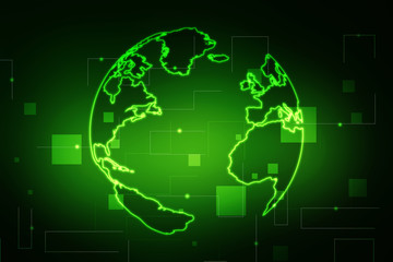 2d illustration world map abstract background