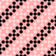 Seamless Pattern of Geometric Dots Forming Diagonal Stripes