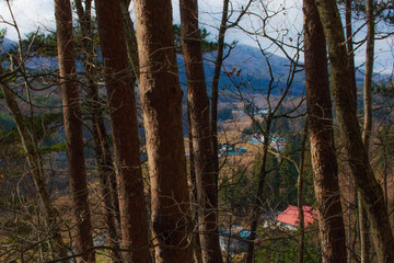 晩秋の山村
